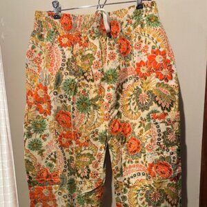 Urban Outfitters Penelope Floral Corduroy High-Rise Jogger